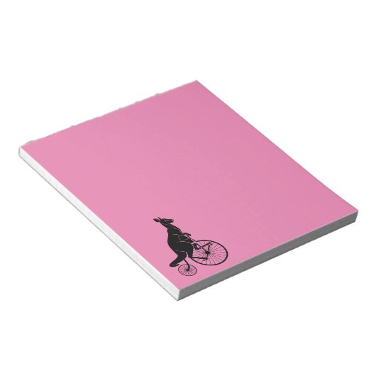 Kangaroo Riding a Bike Notitieblok (Schuin)