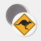 Kangaroo Road Sign Magneet (Voorkant / Achterkant)