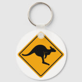 Kangaroo Road Sign Sleutelhanger (Voorkant)