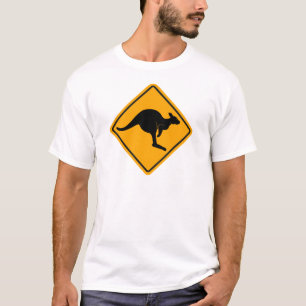 Kangaroo Road Sign T-shirt