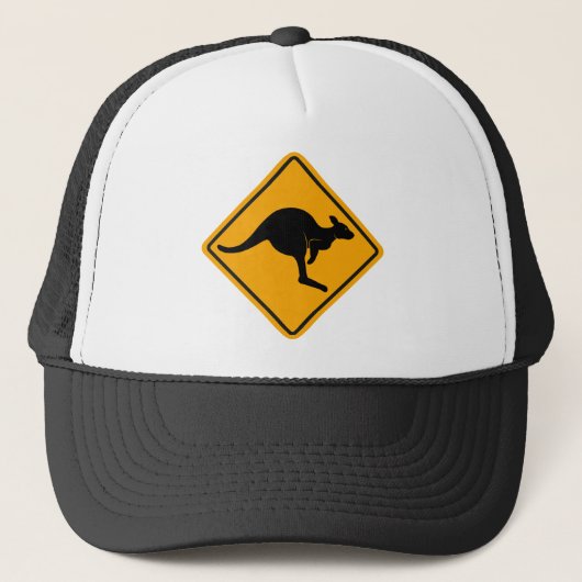 Kangaroo Road Sign Trucker Pet (Voorkant)