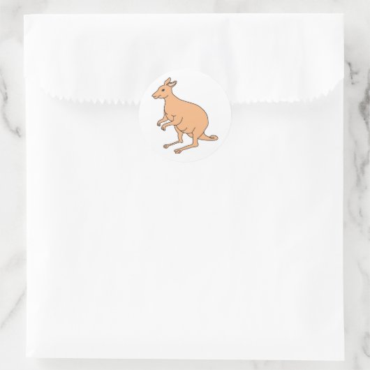 Kangaroo Ronde Sticker (Tas)
