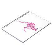Kangaroo-roze-harten Notitieboek (Linkerzijde)