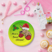 Kangaroo Santa 7" Australische kerstfeestdag Papieren Bordje (Feest)