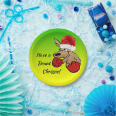 Kangaroo Santa 7" Australische kerstfeestdag Papieren Bordje (Feest)