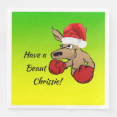 Kangaroo Santa Australian Kerstparty Servet (Voorkant)