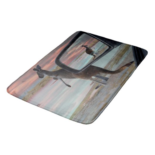 Kangaroo Seaside Breezes Illusion Art, Badmat (Gekanteld)