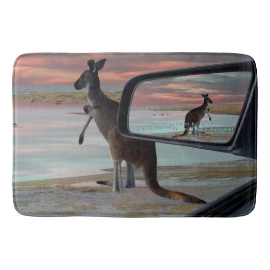 Kangaroo Seaside Breezes Illusion Art, Badmat (Voorkant)
