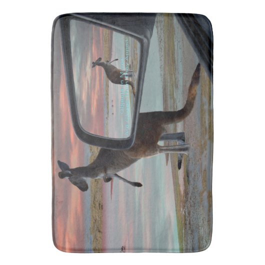 Kangaroo Seaside Breezes Illusion Art, Badmat (Voorkant Verticaal)