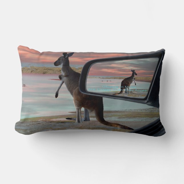 Kangaroo Seaside Breezes Illusion Art, Kussen (Voorkant)
