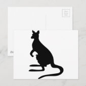 Kangaroo Silhouette Briefkaart (Voorkant / Achterkant)