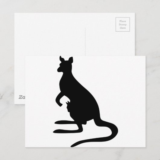 Kangaroo Silhouette Briefkaart (Voorkant / Achterkant)