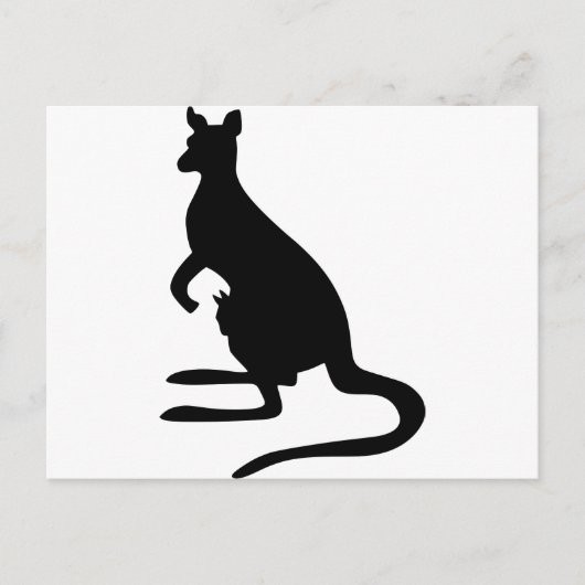 Kangaroo Silhouette Briefkaart (Voorkant)