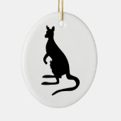 Kangaroo Silhouette Keramisch Ornament (Rechts)