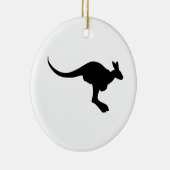 Kangaroo Silhouette Keramisch Ornament (Rechts)