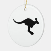 Kangaroo Silhouette Keramisch Ornament (Links)