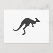 kangaroo silhouette - Kies achtergrondkleur Briefkaart (Voorkant)
