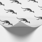 kangaroo silhouette - Kies achtergrondkleur Cadeaupapier (Hoek)