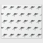 kangaroo silhouette - Kies achtergrondkleur Cadeaupapier (Vlak)