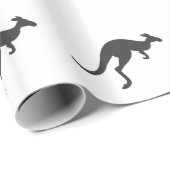 kangaroo silhouette - Kies achtergrondkleur Cadeaupapier (Rol Hoek)
