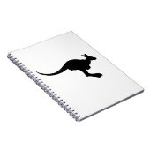 Kangaroo Silhouette Notitieboek (Rechterzijde)