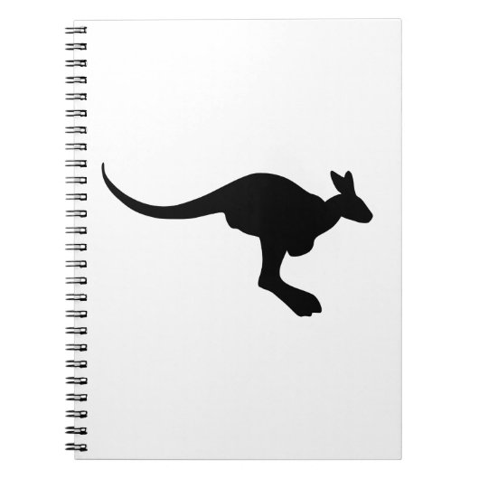 Kangaroo Silhouette Notitieboek (Voorkant)