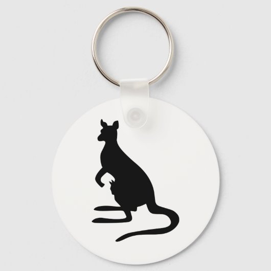 Kangaroo Silhouette Sleutelhanger (Voorkant)
