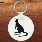 Kangaroo Silhouette Sleutelhanger (Voorkant)