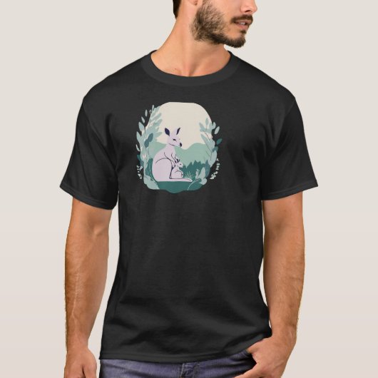 Kangaroo Silhouette T-shirt Design (Voorkant)