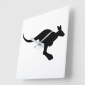 Kangaroo Silhouette Vierkante Klok (Hoek)