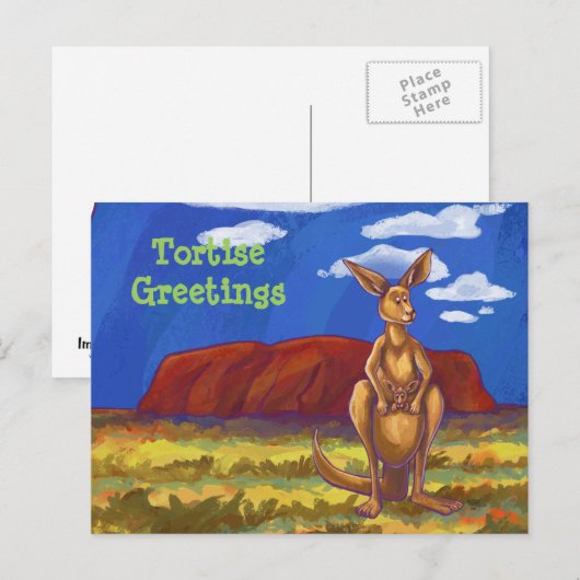 Kangaroo Stationery Briefkaart (Voorkant / Achterkant)