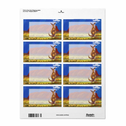 Kangaroo Stationery Etiket (Full Sheet)