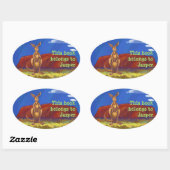 Kangaroo Stationery Ovale Sticker (Vel)