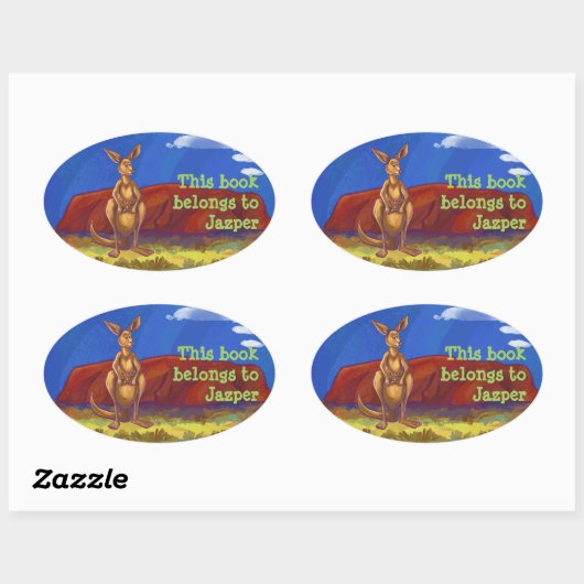 Kangaroo Stationery Ovale Sticker (Vel)