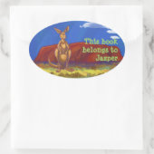 Kangaroo Stationery Ovale Sticker (Tas)