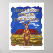 Kangaroo Stationery Poster (Voorkant)