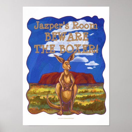 Kangaroo Stationery Poster (Voorkant)