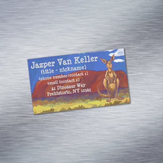 Kangaroo Stationery Visitekaartje Magneet (Voorbeeld)