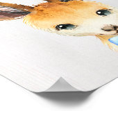 Kangaroo Strik Kunstprint voor de Kinderkamer Poster (Hoek)