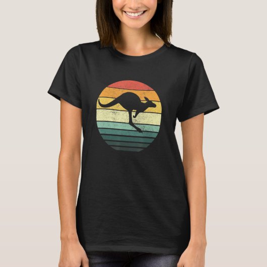 Kangaroo Sunset Retro  Kangaroo T-shirt (Voorkant)