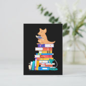 Kangaroo Tea Coffee Kawaii Bookworm Briefkaart (Staand voorkant)