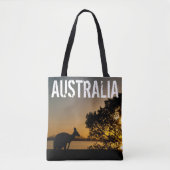 Kangaroo tegen zonsondergang in Australië Tote Bag (Voorkant)