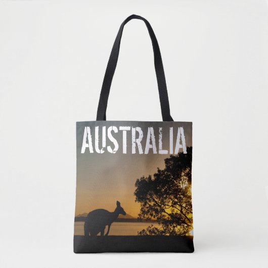 Kangaroo tegen zonsondergang in Australië Tote Bag (Voorkant)