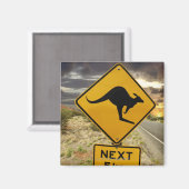 Kangaroo-teken, Australië Magneet (Voorkant / Achterkant)