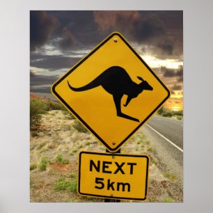 Kangaroo-teken, Australië Poster
