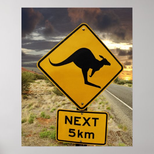 Kangaroo-teken, Australië Poster (Voorkant)