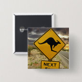 Kangaroo-teken, Australië Vierkante Button 5,1 Cm (Voorkant /achterkant)