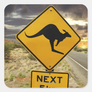 Kangaroo-teken, Australië Vierkante Sticker
