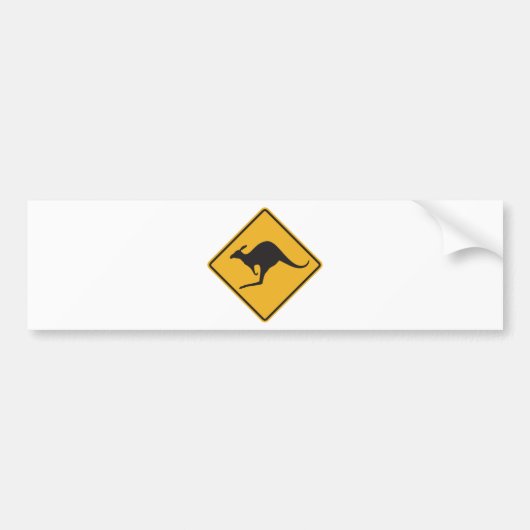Kangaroo-teken Bumpersticker (Voorkant)
