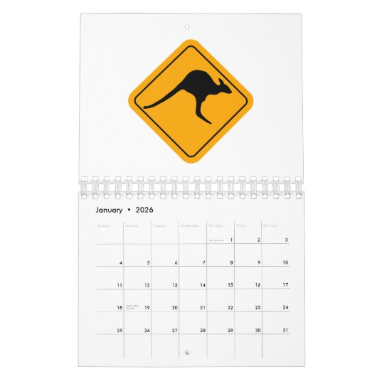 Kangaroo-teken Kalender (Jan 2026)